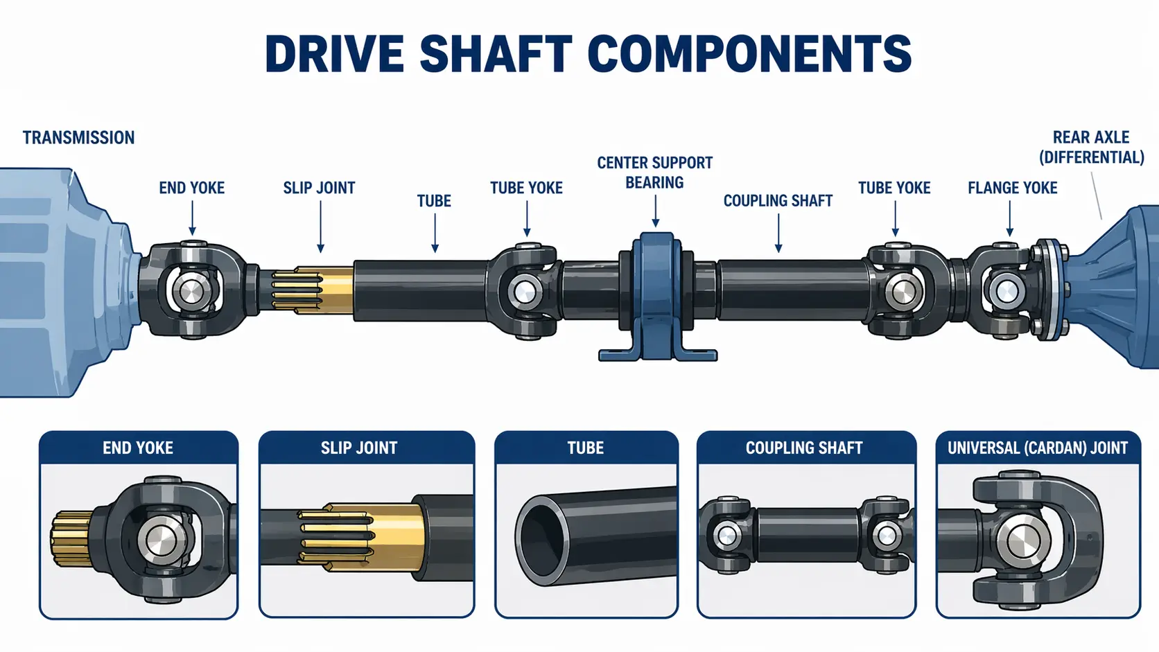 Recognize Drive Shaft Components