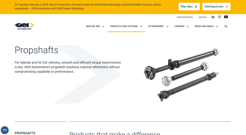 GKN Automotive Drive Shaft Interface
