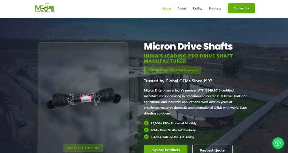 Micron Drive Shafts Interface