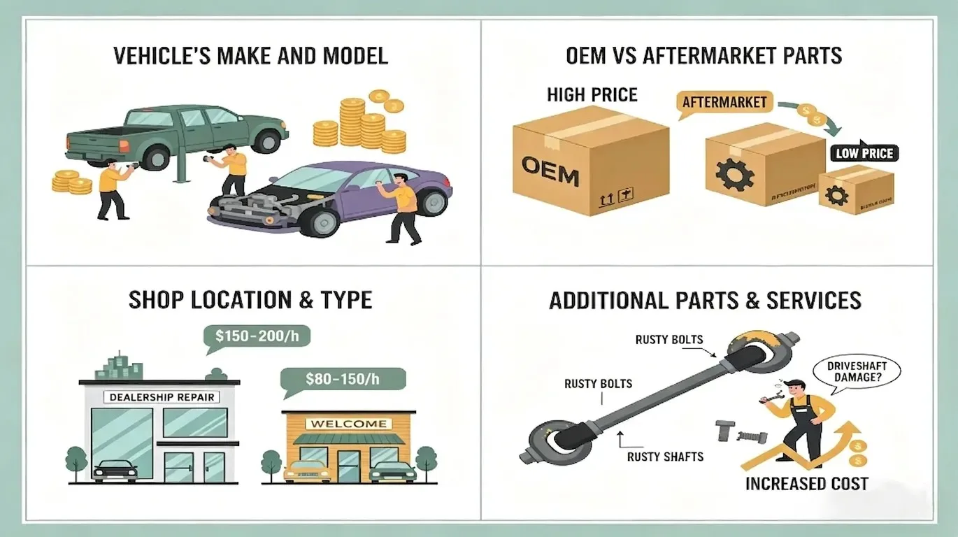 Factors Affecting the Cost to Replace a U-Joint