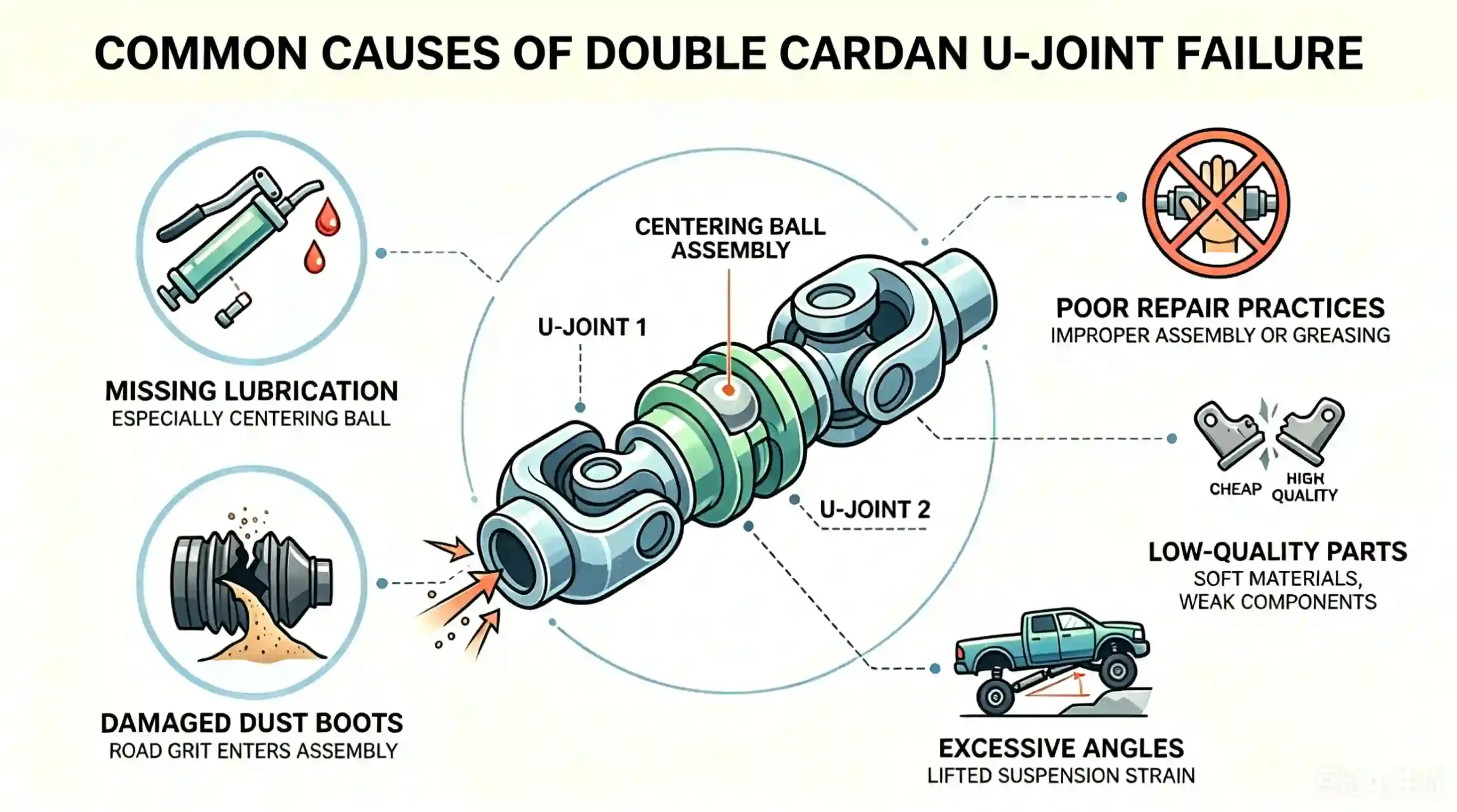 Top Causes of Double Cardan Failure