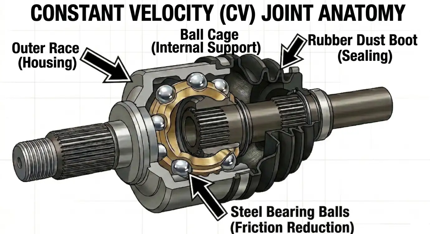 CV Joint Cutaway Diagram