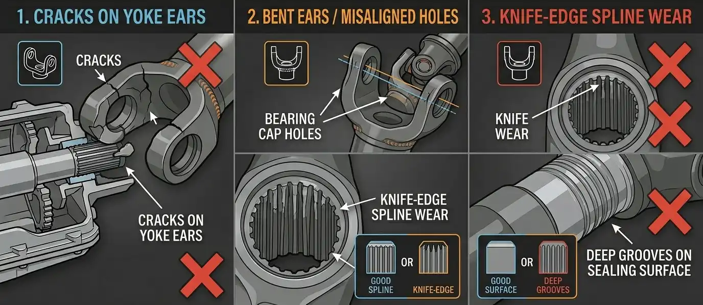 Damaged Yoke Visual Inspection