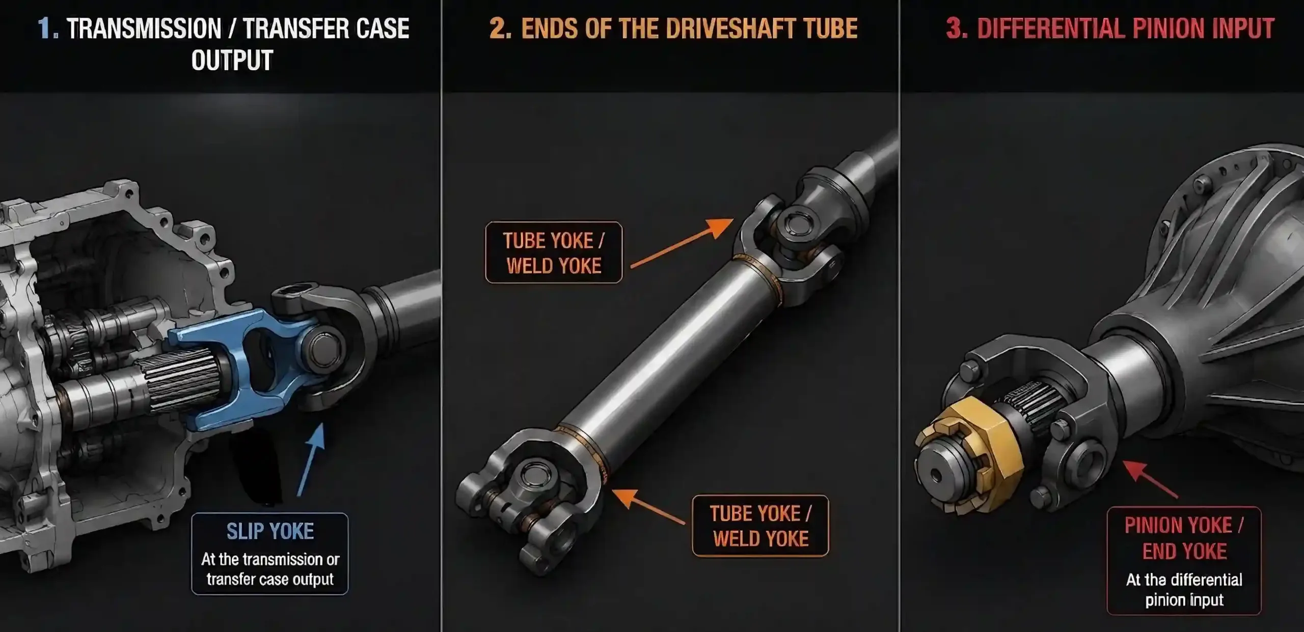 Driveshaft Yoke Installation Locations