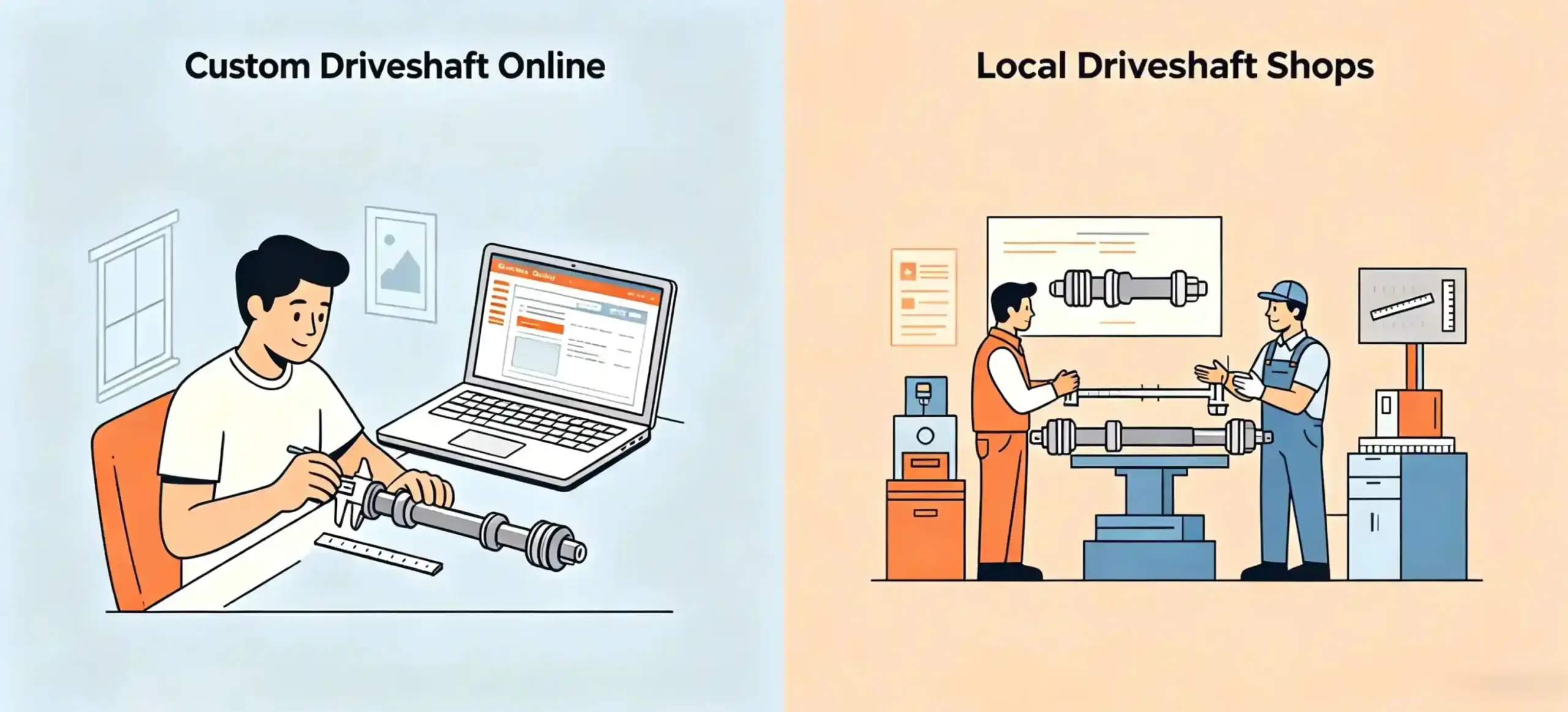 Online vs. Local Driveshaft Purchasing Comparison