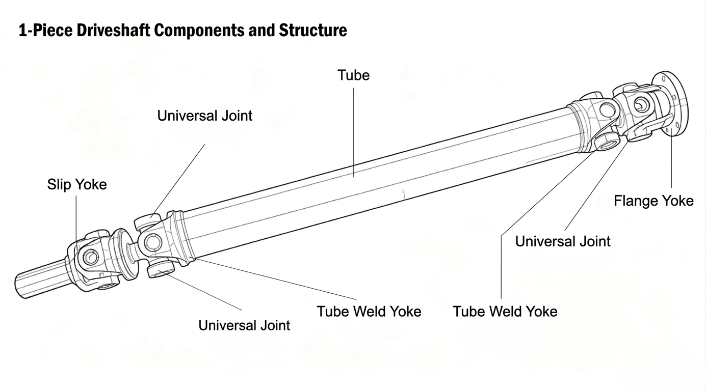 Anatomy of a 1 Piece Driveshaft