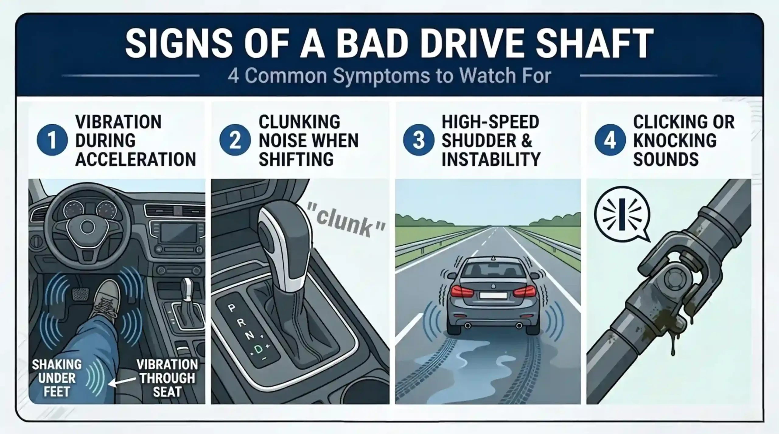 Drive Shaft Problems Warning Signs