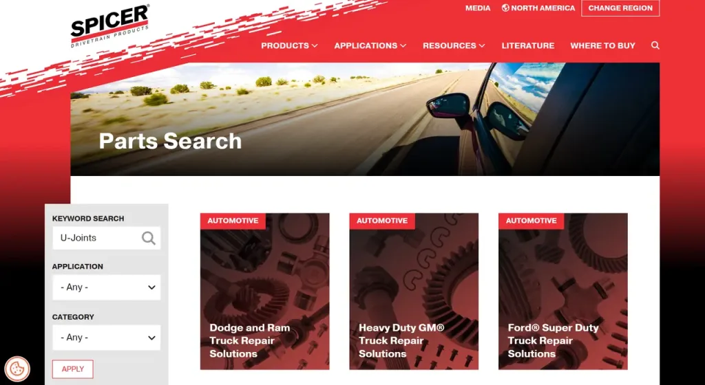 Spicer Universal Joints Product Page